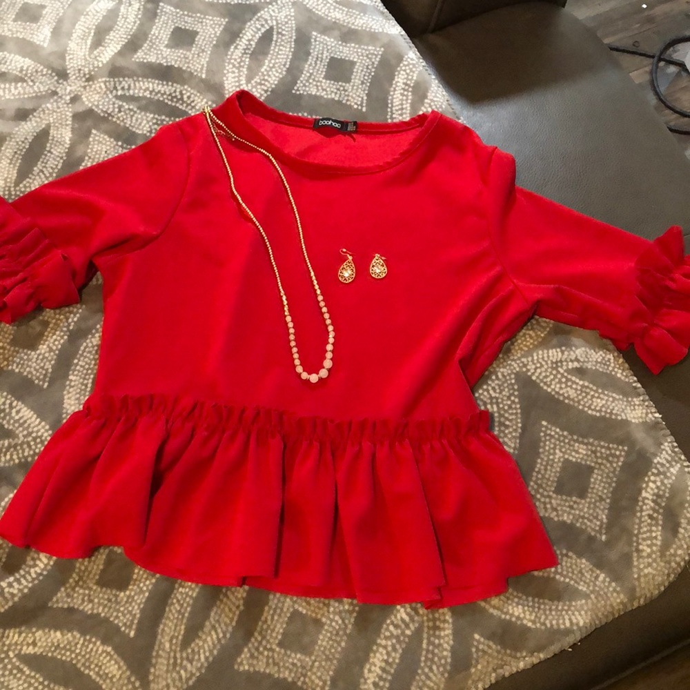 Red blouse
